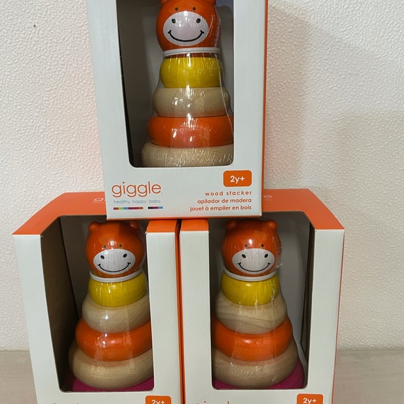 Other - 3 Pack Of Brand New Giggle Wood Stacker Sets - 2 Years Or Older